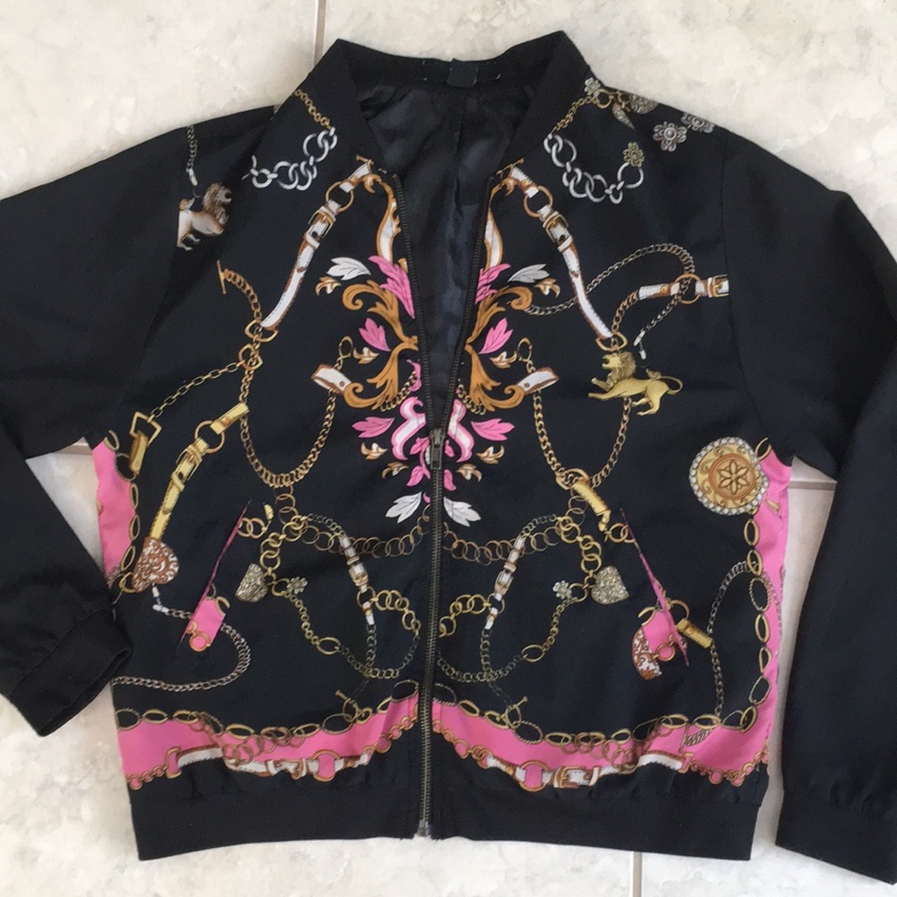 Vintage 80s/90s zip up bomber jacket